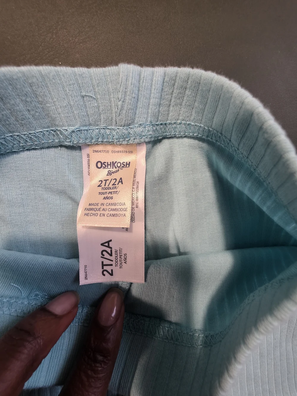 OshKosh B'gosh Ribbed Light Blue Kids Shorts
